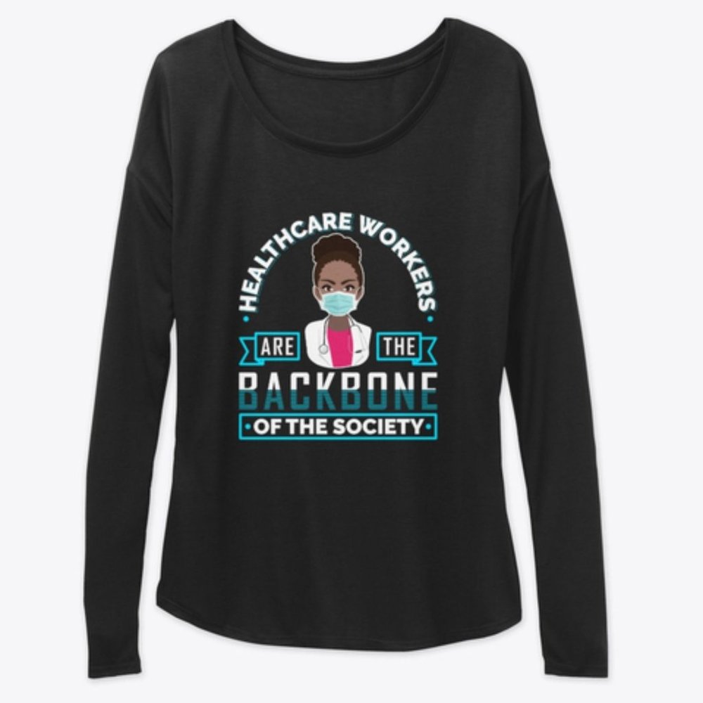 Women's Flowy Long Sleeve Tee - Picture 3 of 4